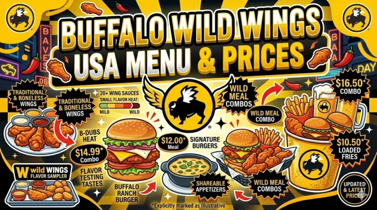 Buffalo Wild Wings Menu USA Prices