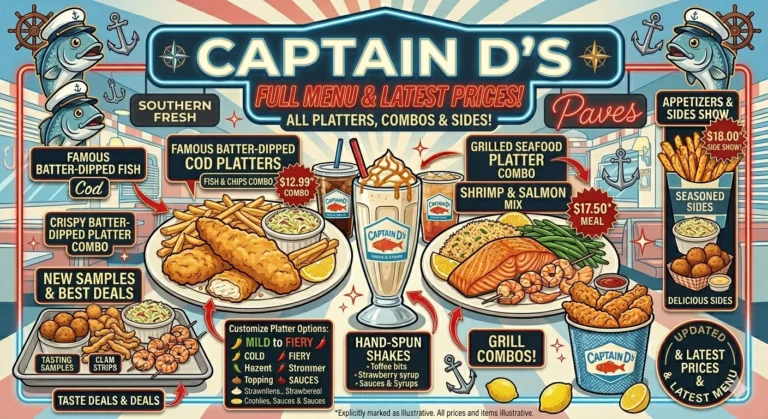 Captian D'S Menu USA Prices