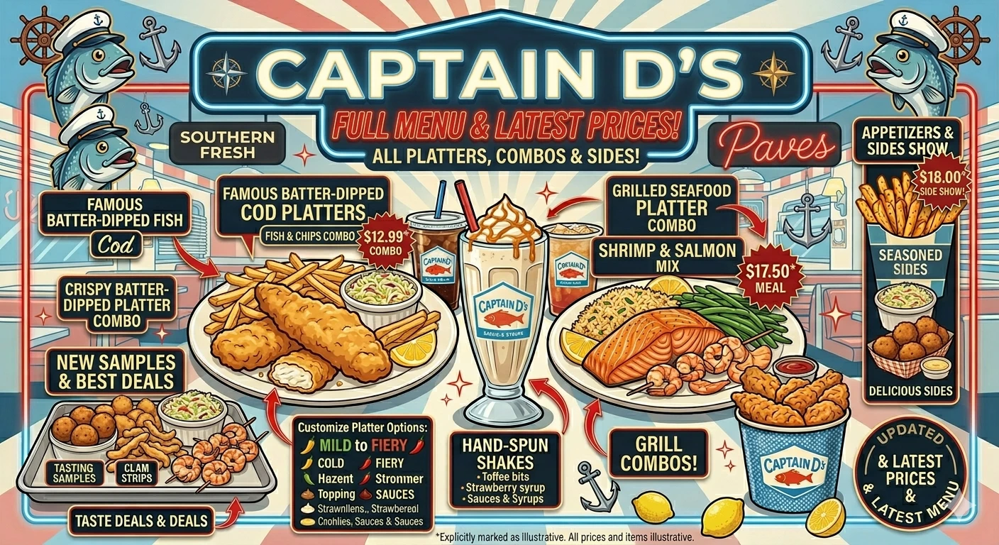 Captian D'S Menu USA Prices