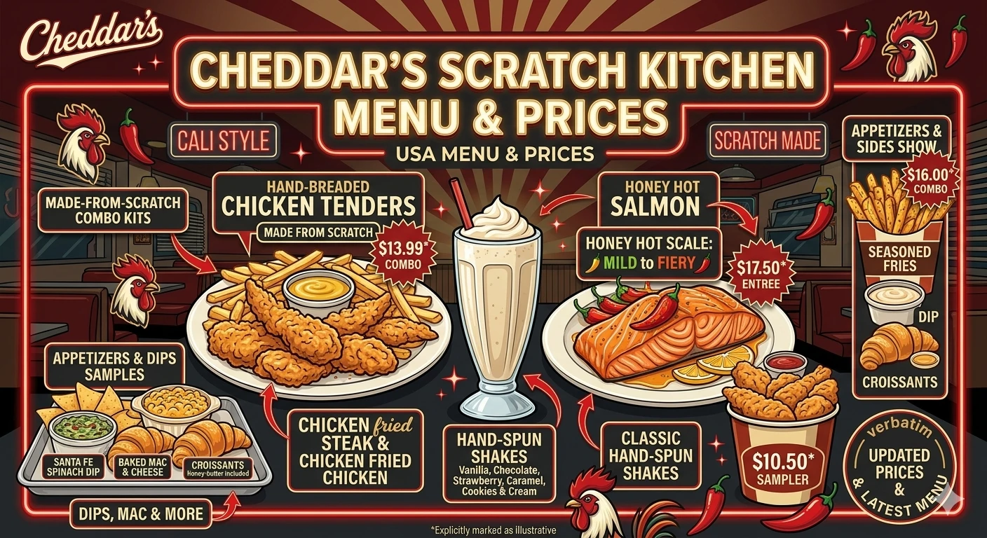 Cheddar's Scratch Kitchen Menu USA Prices