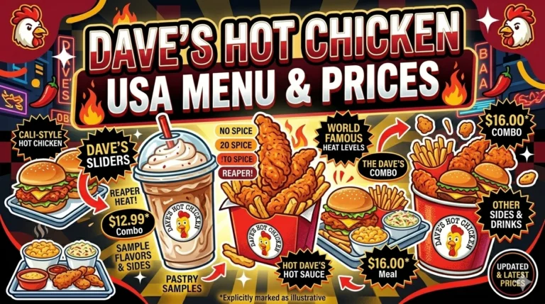 Dave’s Hot Chicken Menu USA Prices