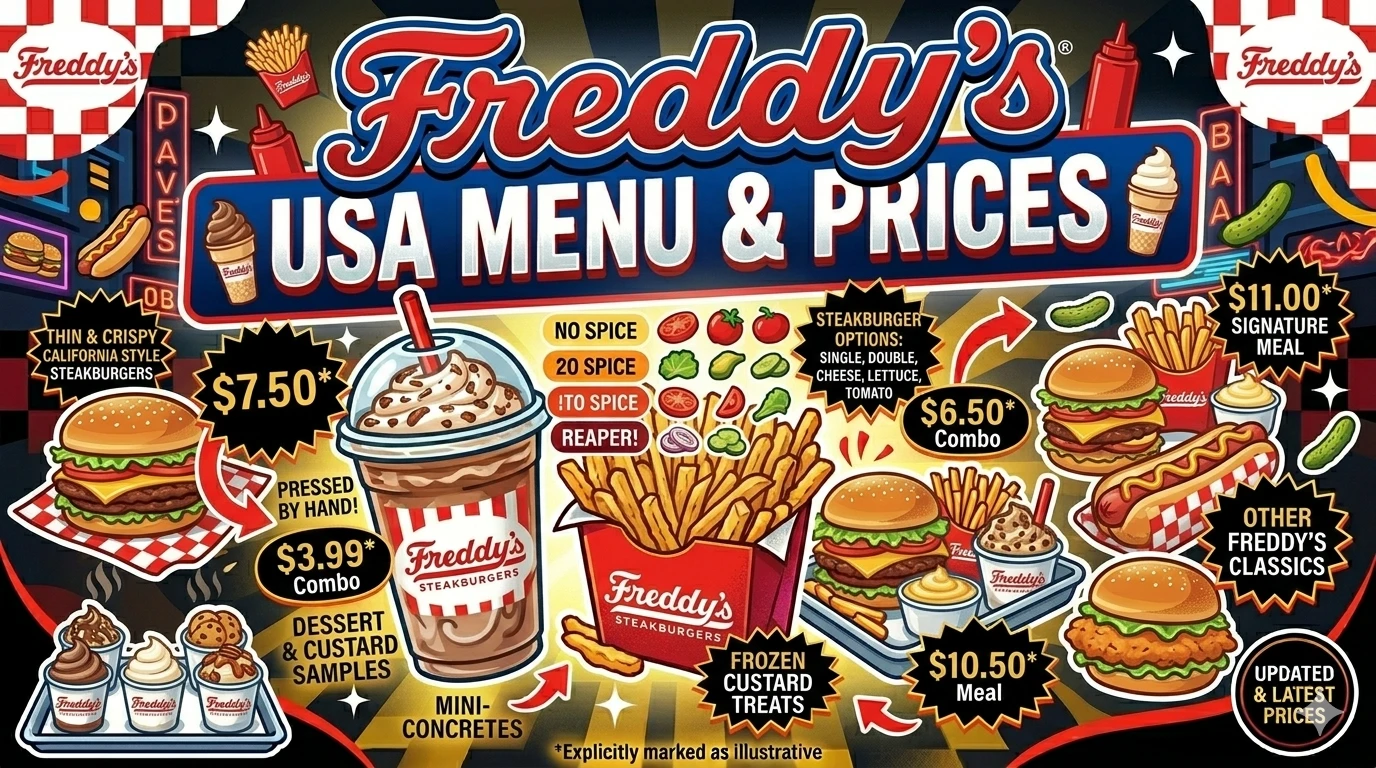 Freddy’s Menu USA Prices