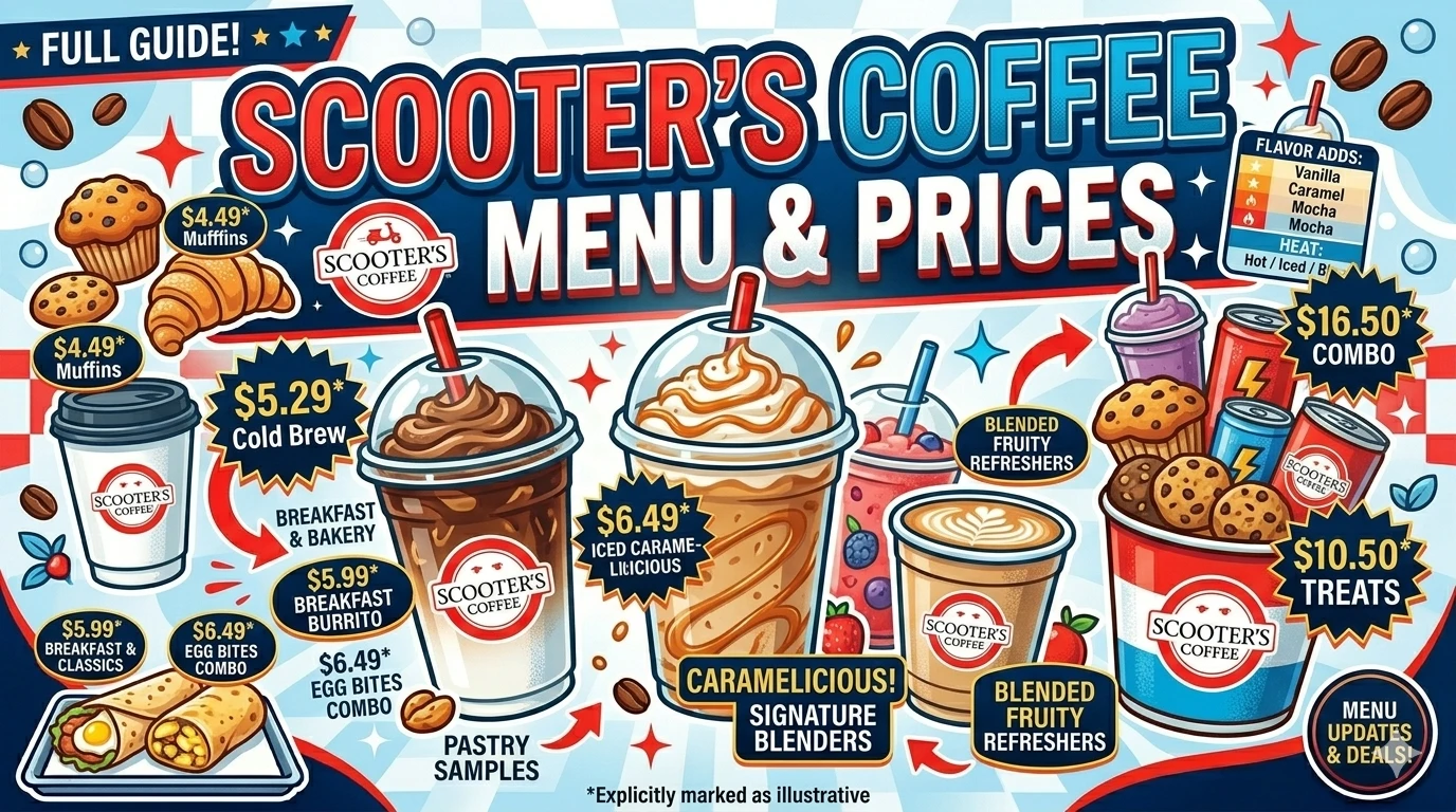 Scooter's Coffe Menu USA Prices