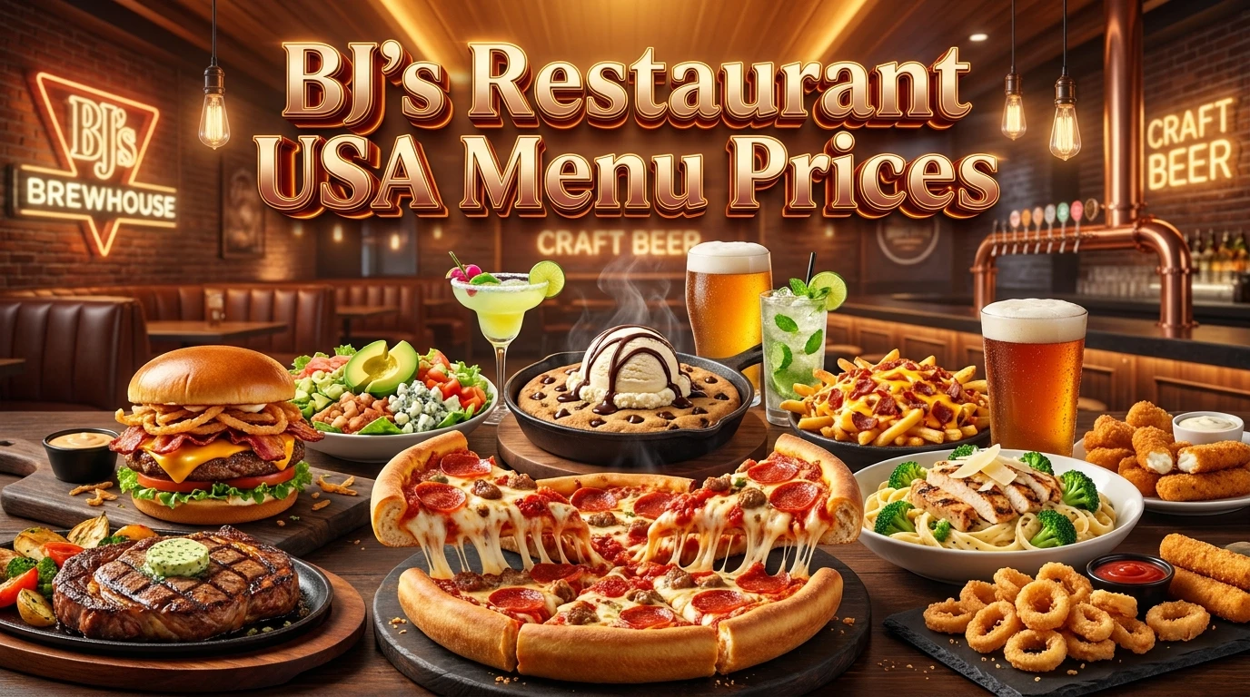 BJ's Restaurant Menu USA Prices