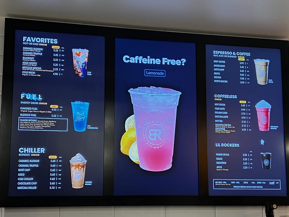 Black Rock Coffee Menu With Prices