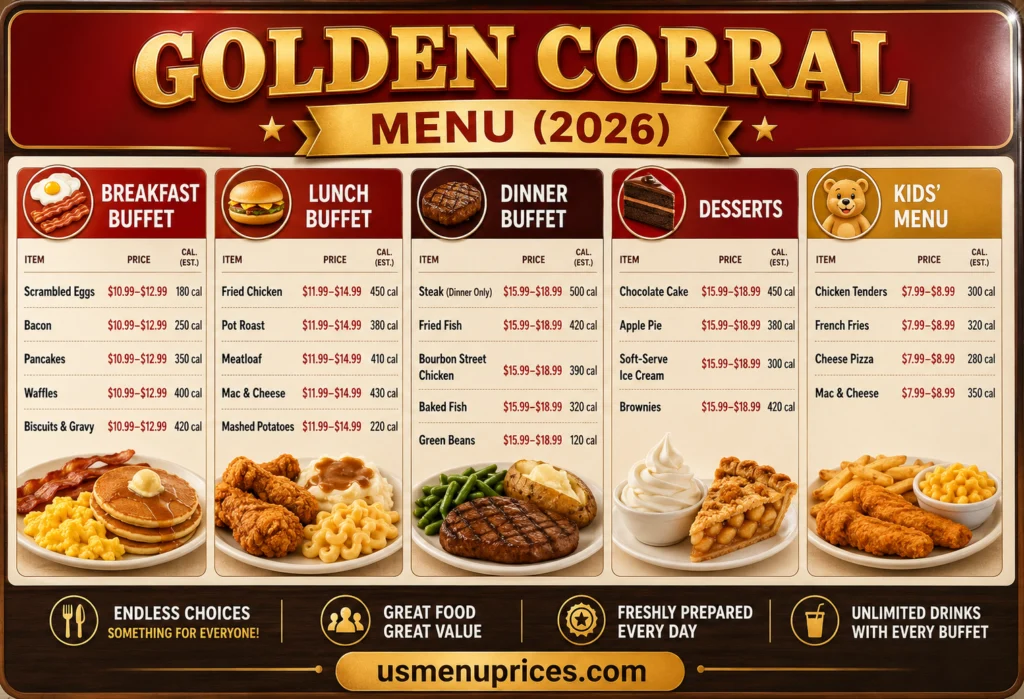 Golden Corral Menu With Prices
