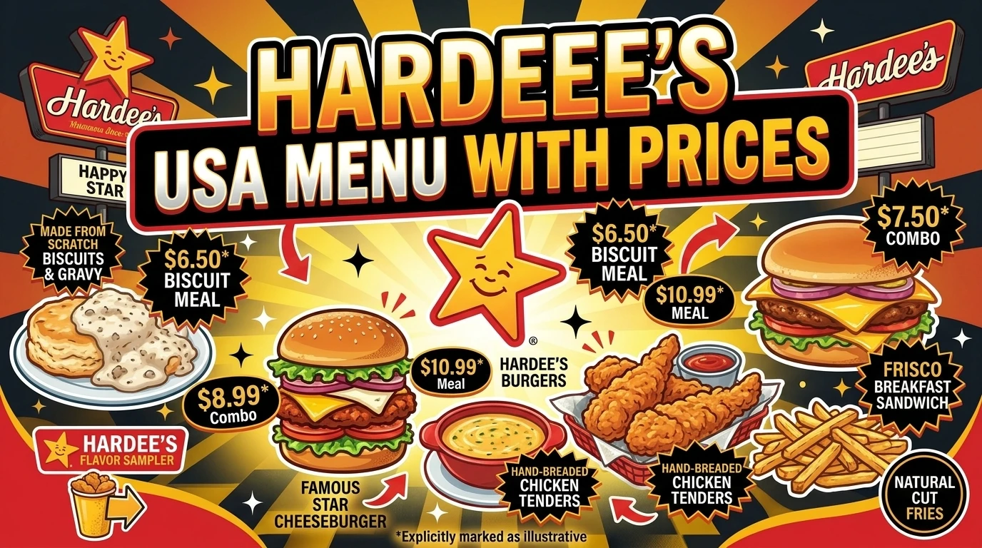Hardee's Menu USA Prices