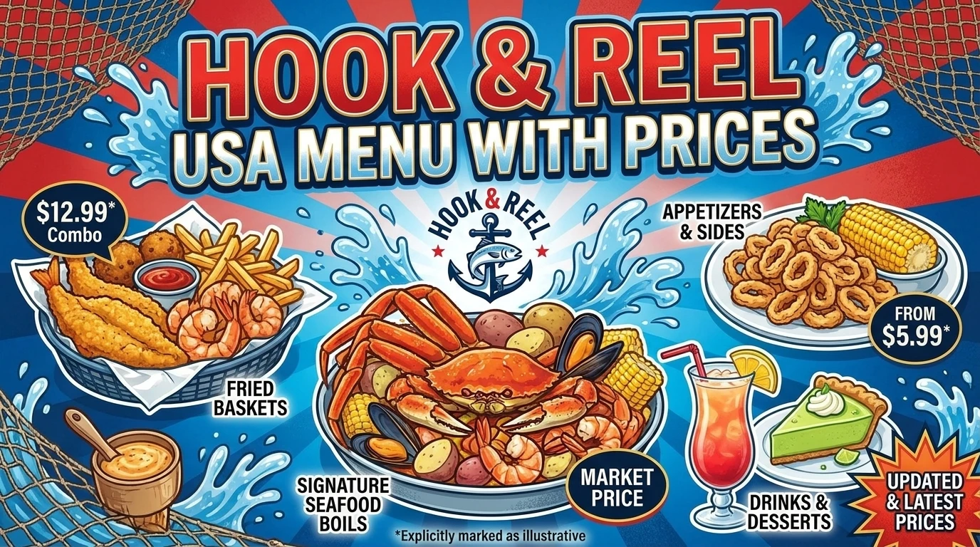 Hook & Reel Menu USA Prices