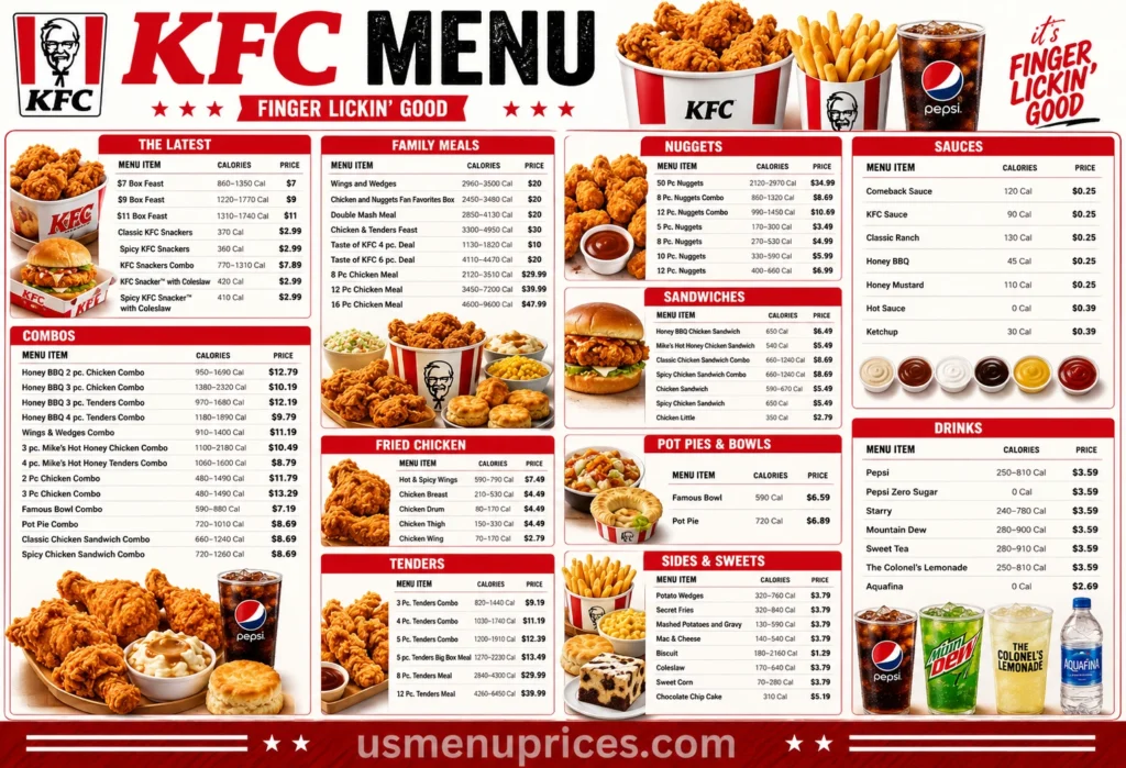 KFC Menu With Prices