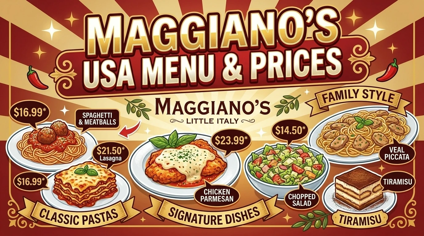 Maggianos Menu USA Prices