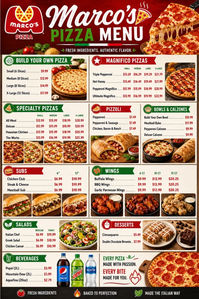 Marco's Pizza Menu With Prices