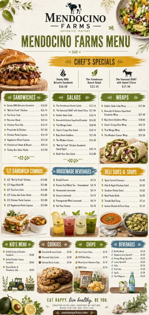 Mendocino Farms Menu With Prices