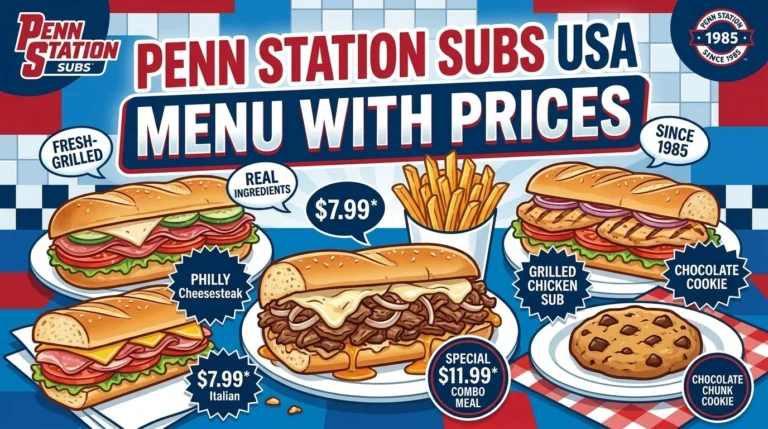 Penn Station Subs Menu USA Prices