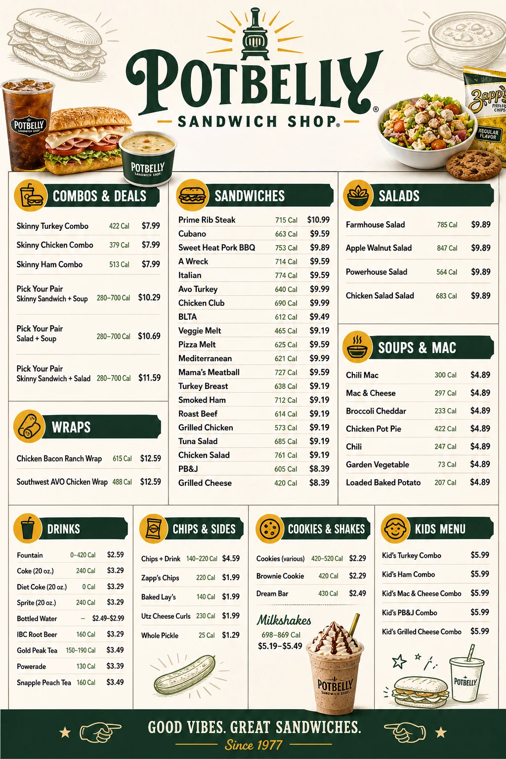 Potbelly Menu With Prices