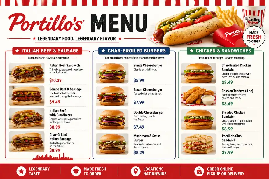 Portillo's Menu With Prices