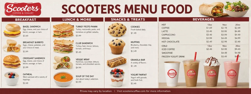 Scooter's Coffee Menu With Prices
