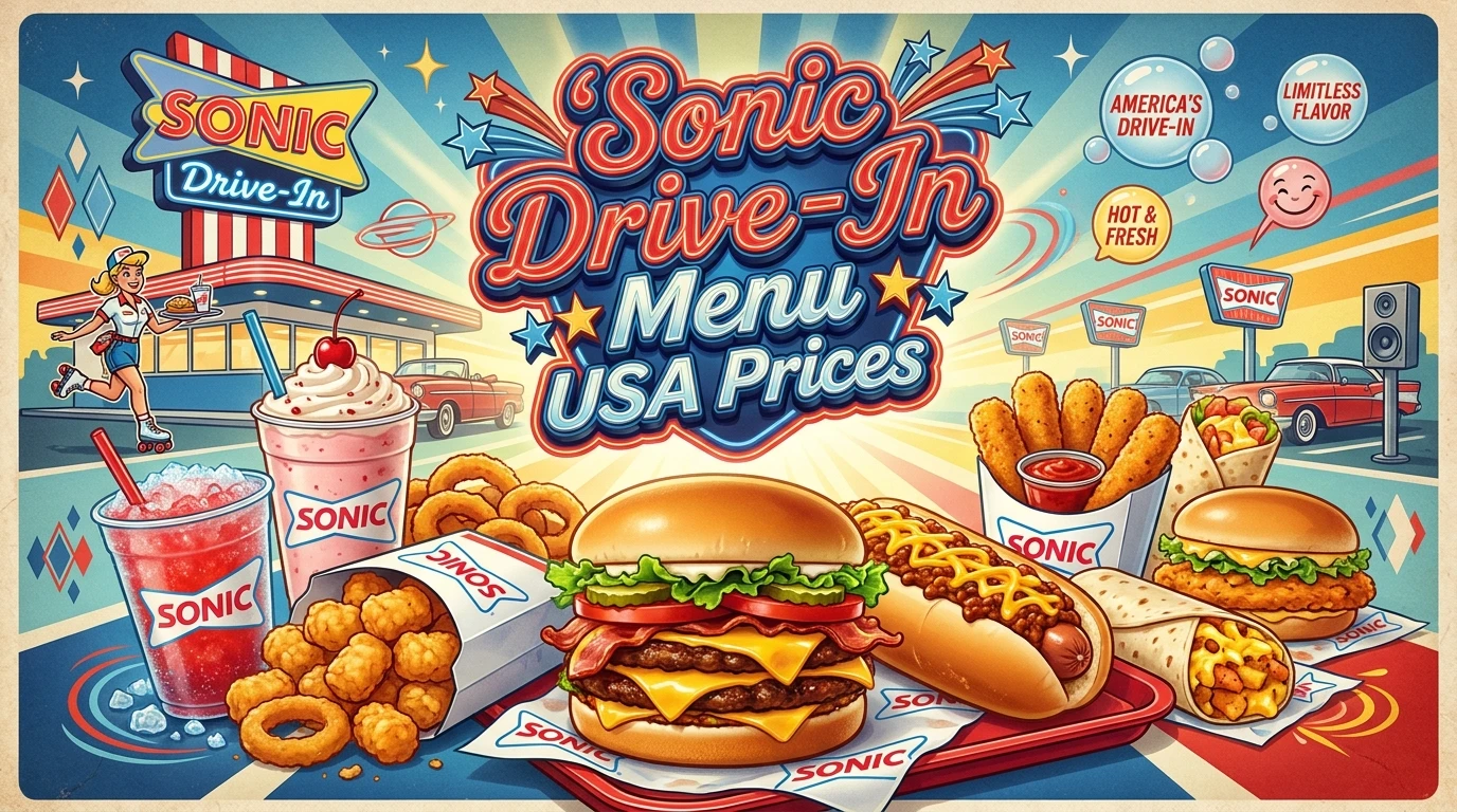 Sonic Drive-In Menu USA Prices