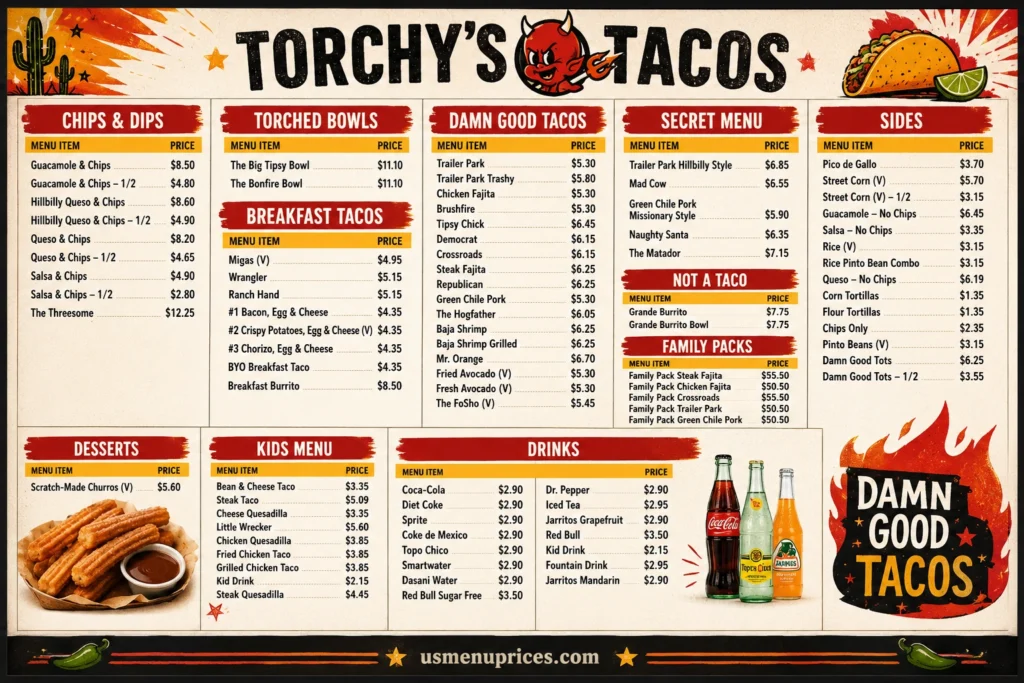 Torchy's Tacos Menu with Prices