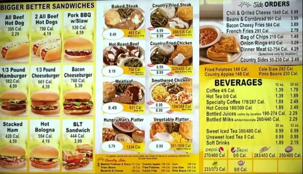 Tudor’s Biscuit World Menu With Prices