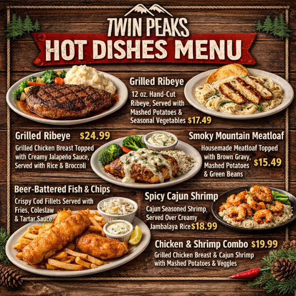 Twin Peaks Menu With Prices