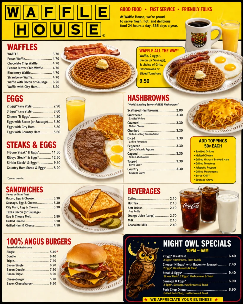 Waffle House Menu With Prices